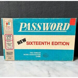Vintage Password Game 1962 Milton Bradley New 16th Edition-Complete Great Shape
